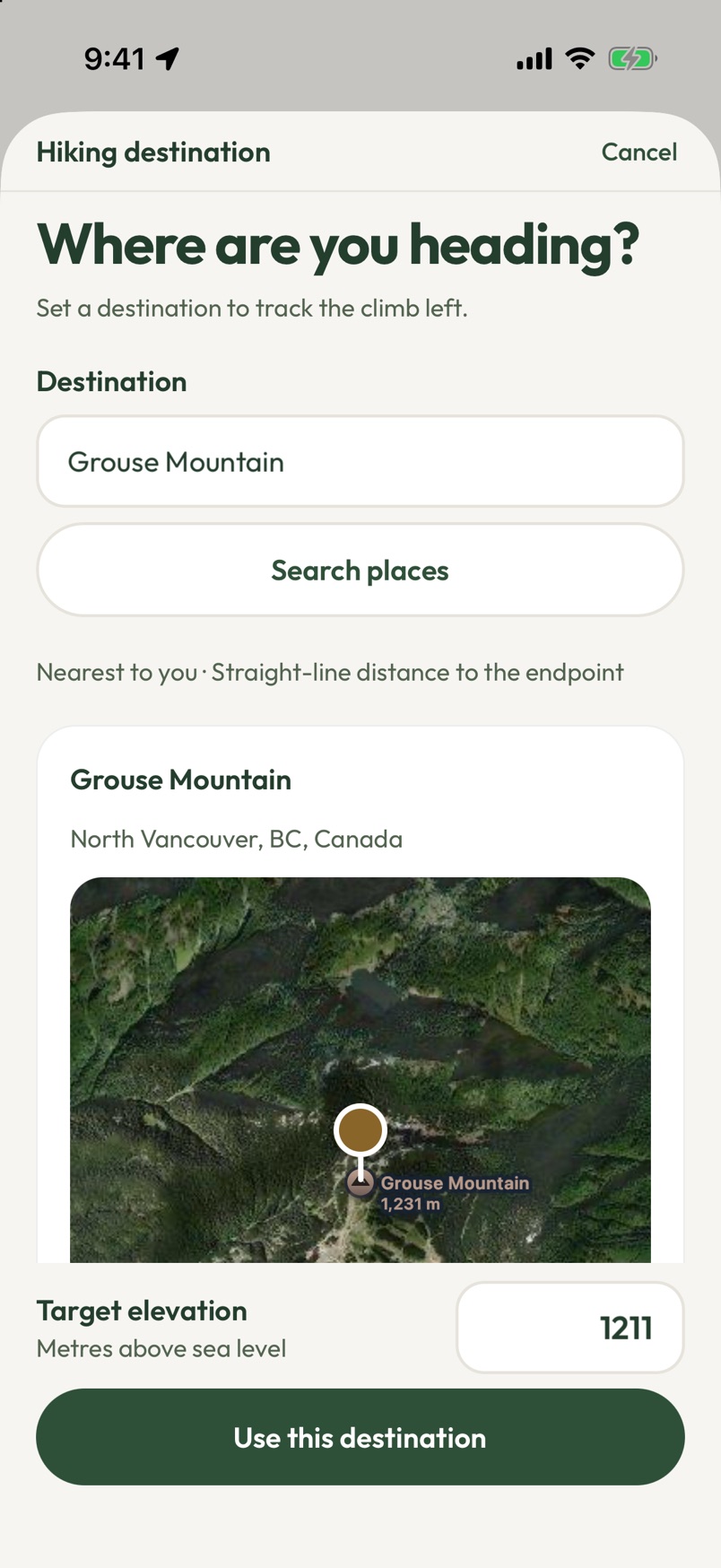 Hike by elevation