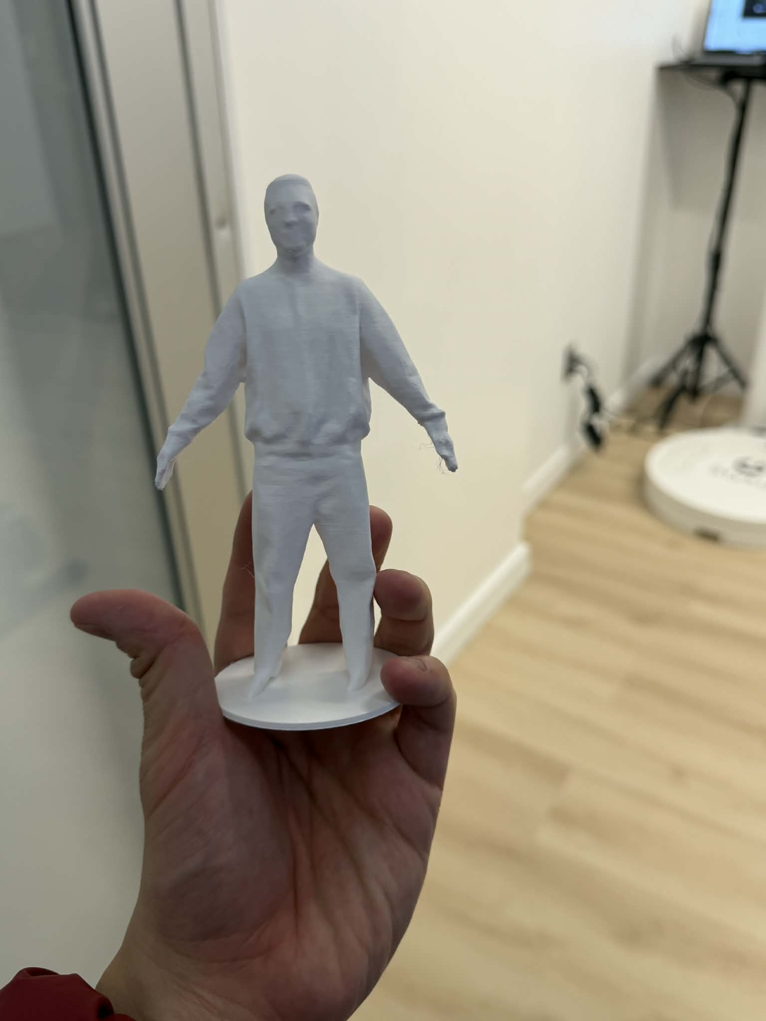 3D printed body figurine held in hand