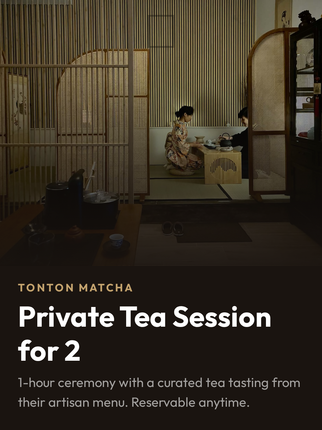 Tonton Matcha Private Tea Session
