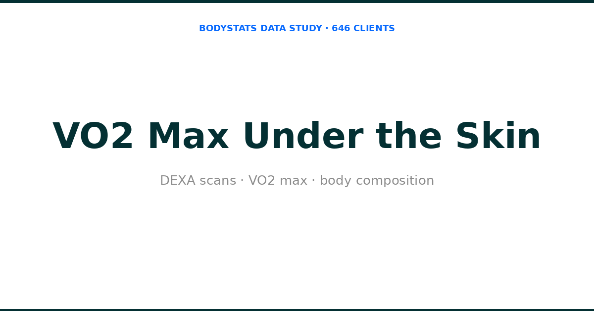 What High VO2 Max Really Looks Like - BodyStats Data Study