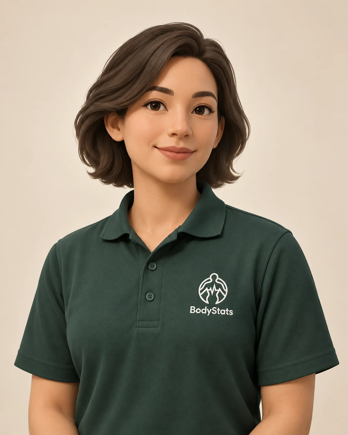 Illustrated BodyStats staff placeholder, not a likeness of Jackie Lien