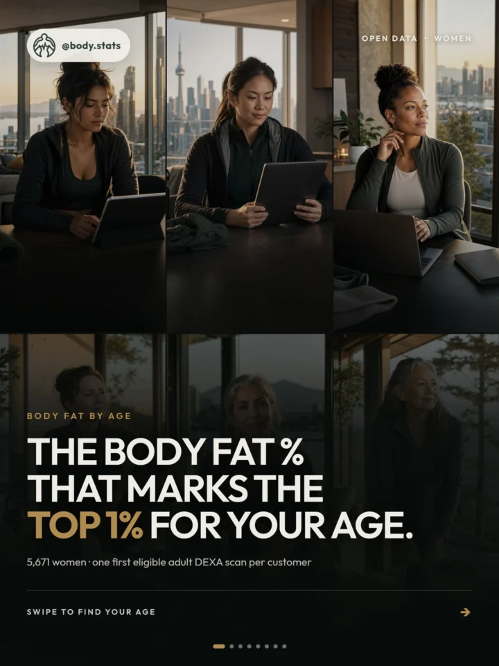 *How lean are the leanest 1% of women in each age group?** We queried…