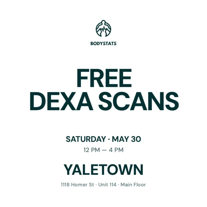 Help us stress test our scanner at Yaletown. We will be offering free Dexa…